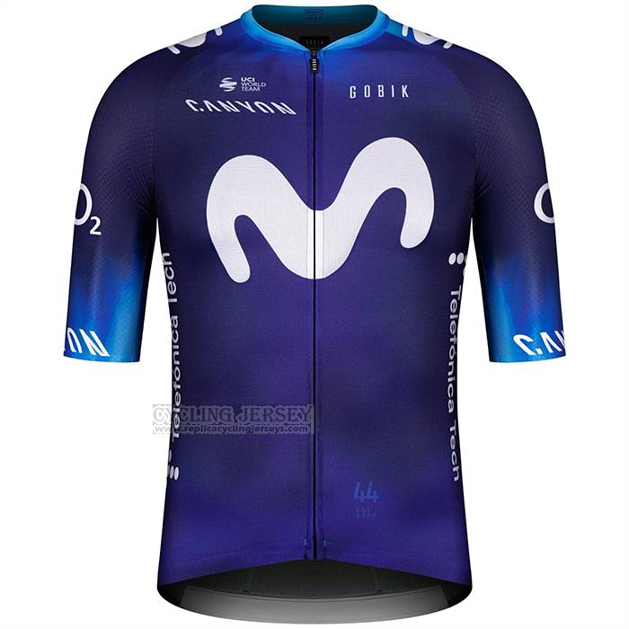 2023 Cycling Jersey Movistar Blue White Short Sleeve And Bib Short